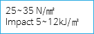 25~35 N/㎟
Impact 5~12kJ/㎡